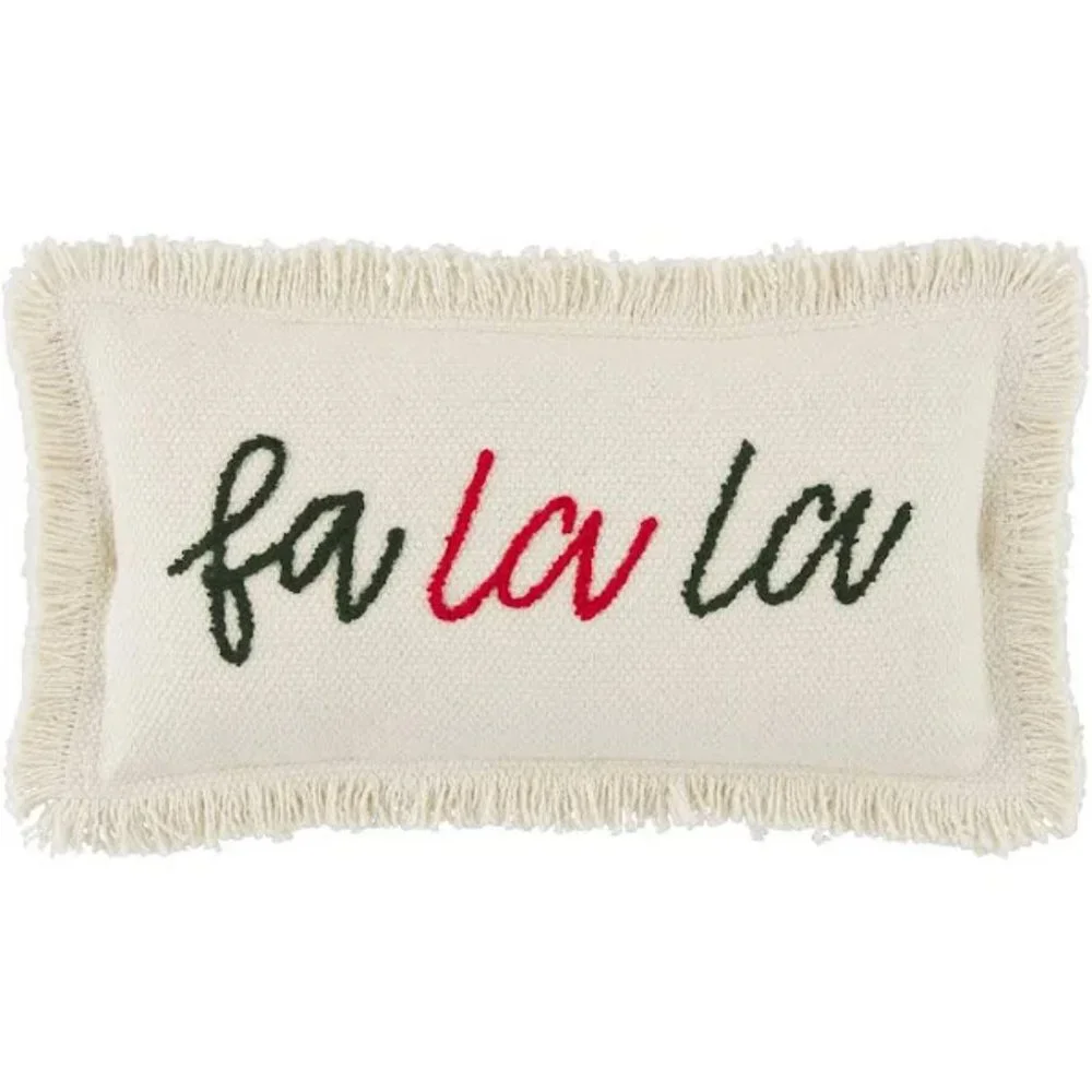 Mud Pie - Fa La La Mini Christmas Pillow/New in Package